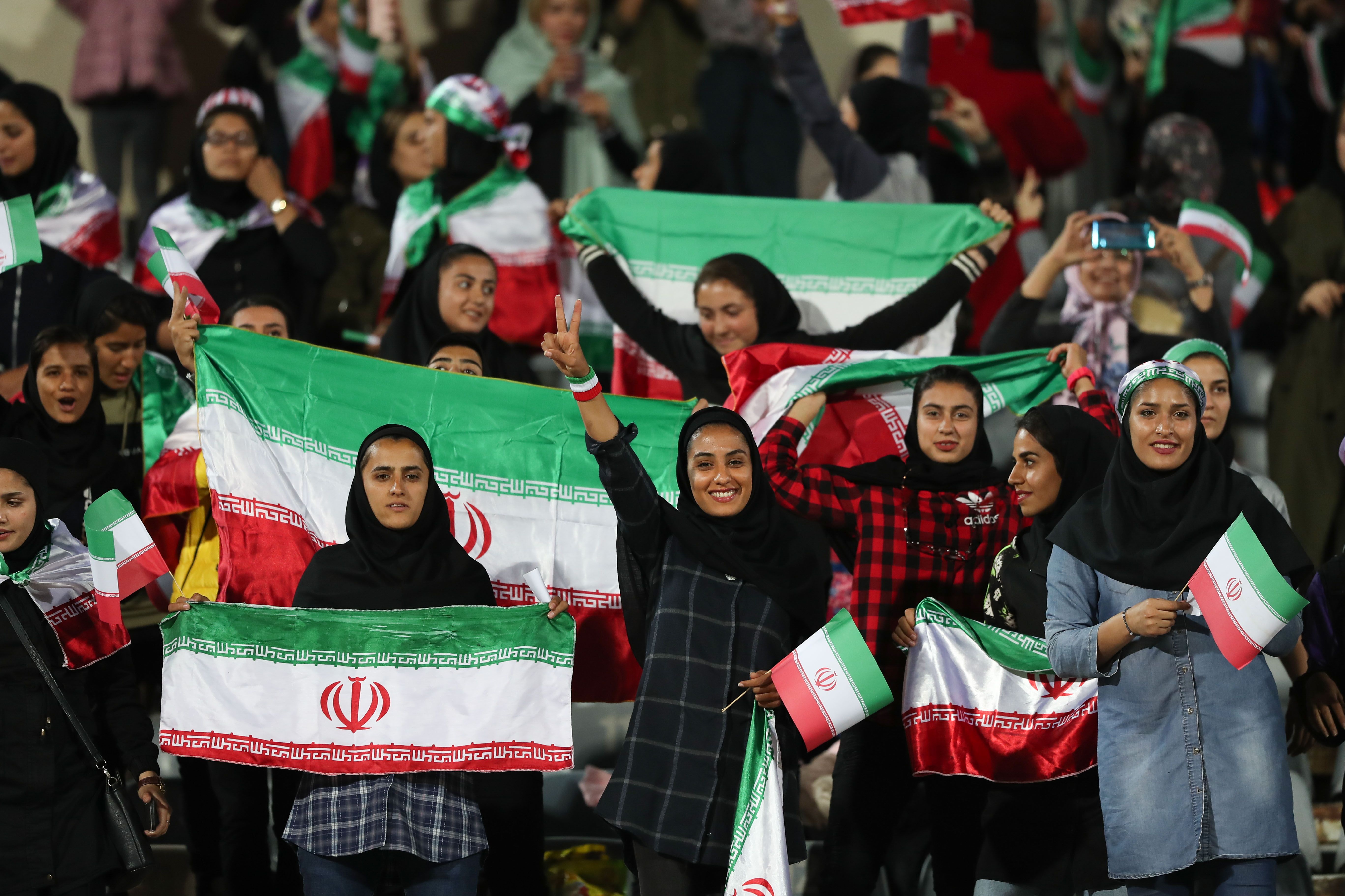 Female soccer fans in Iran