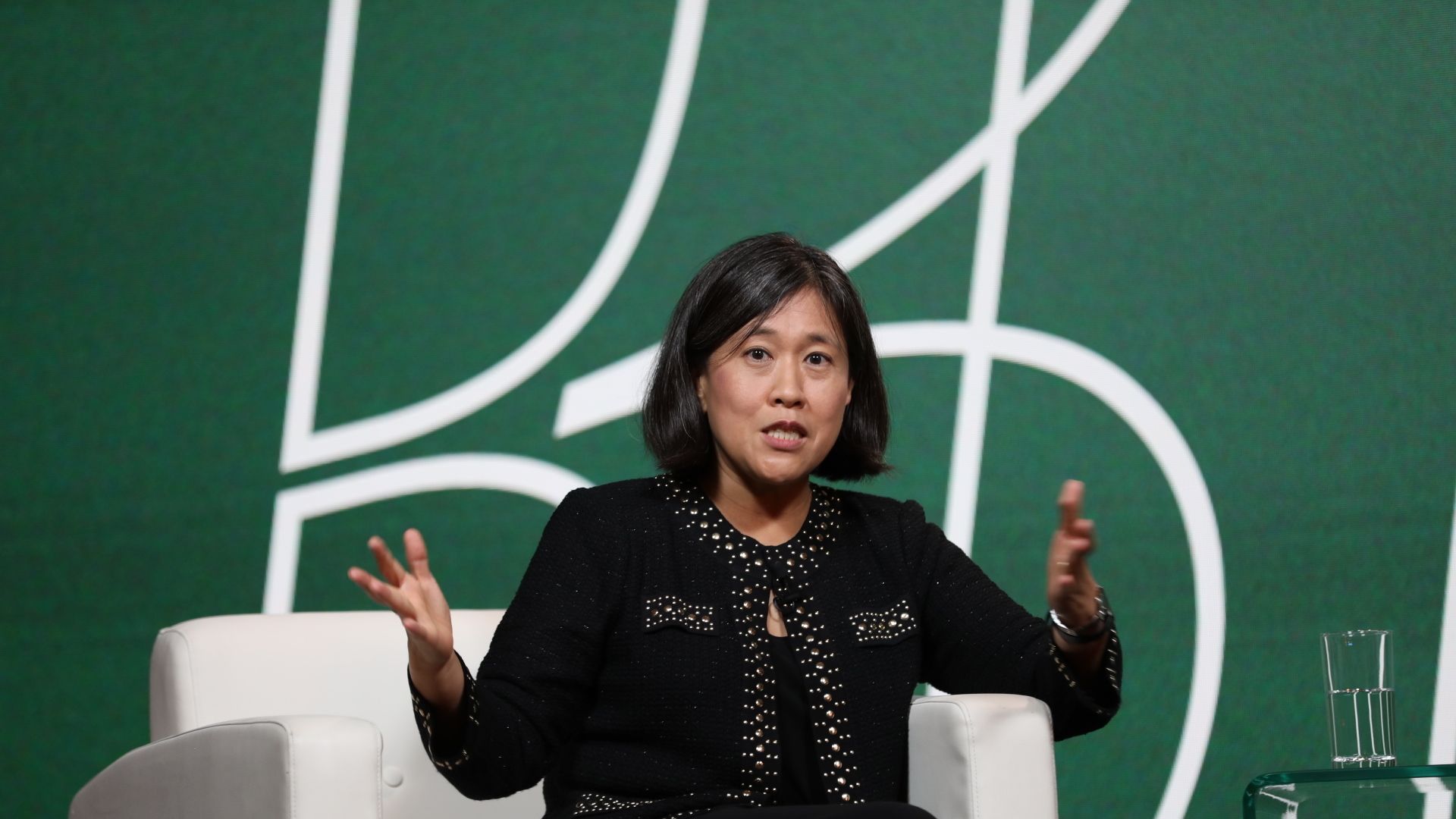 U.S. Trade Ambassador Katherine Tai on stage at Axios BFD