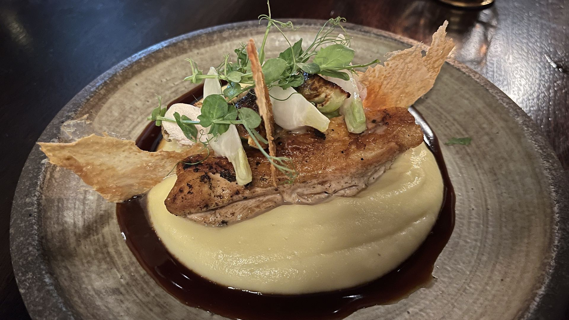 The truffle organic chicken at Beauty & the Butcher