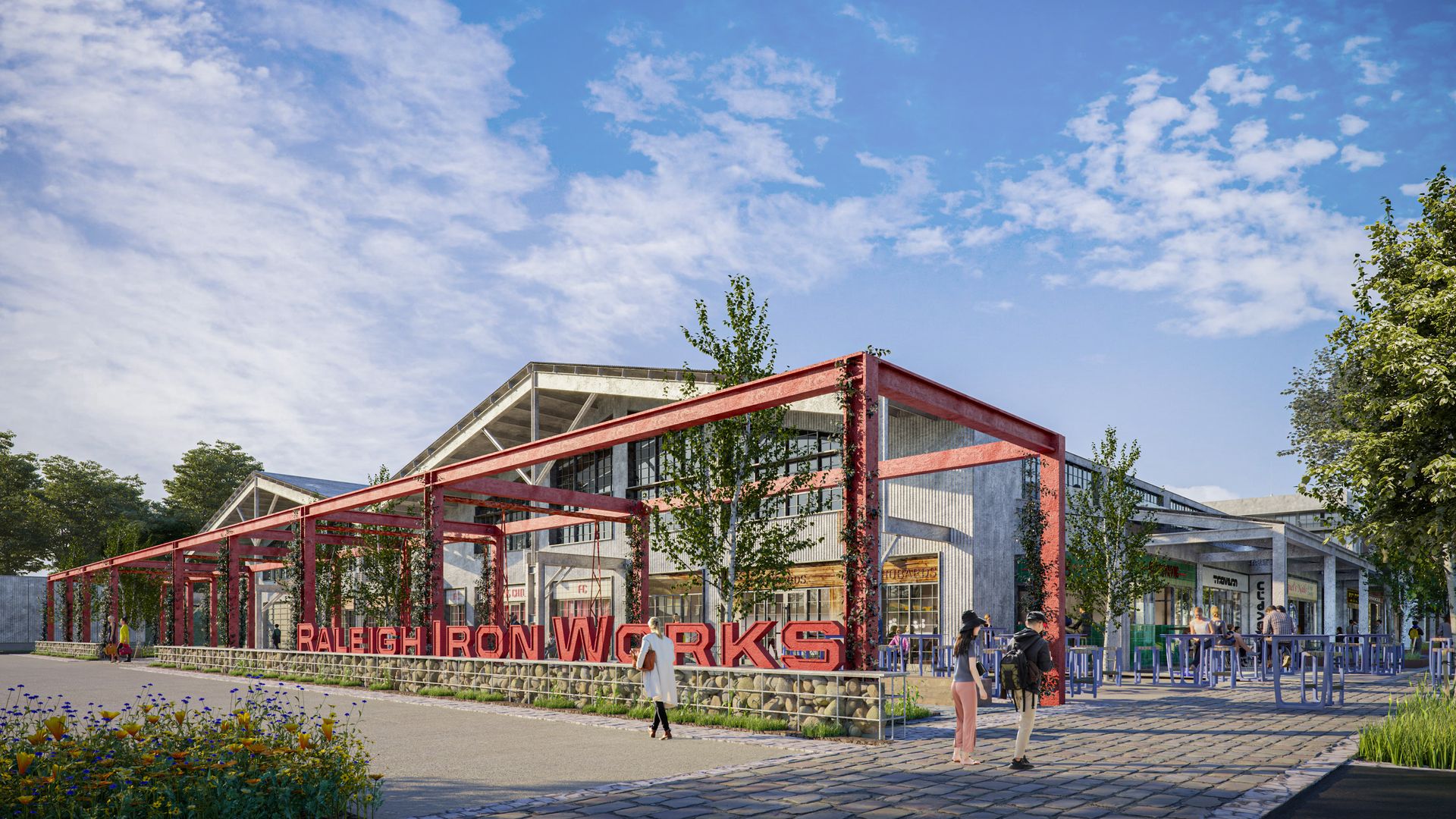 A rendering of the Raleigh Iron Works development.