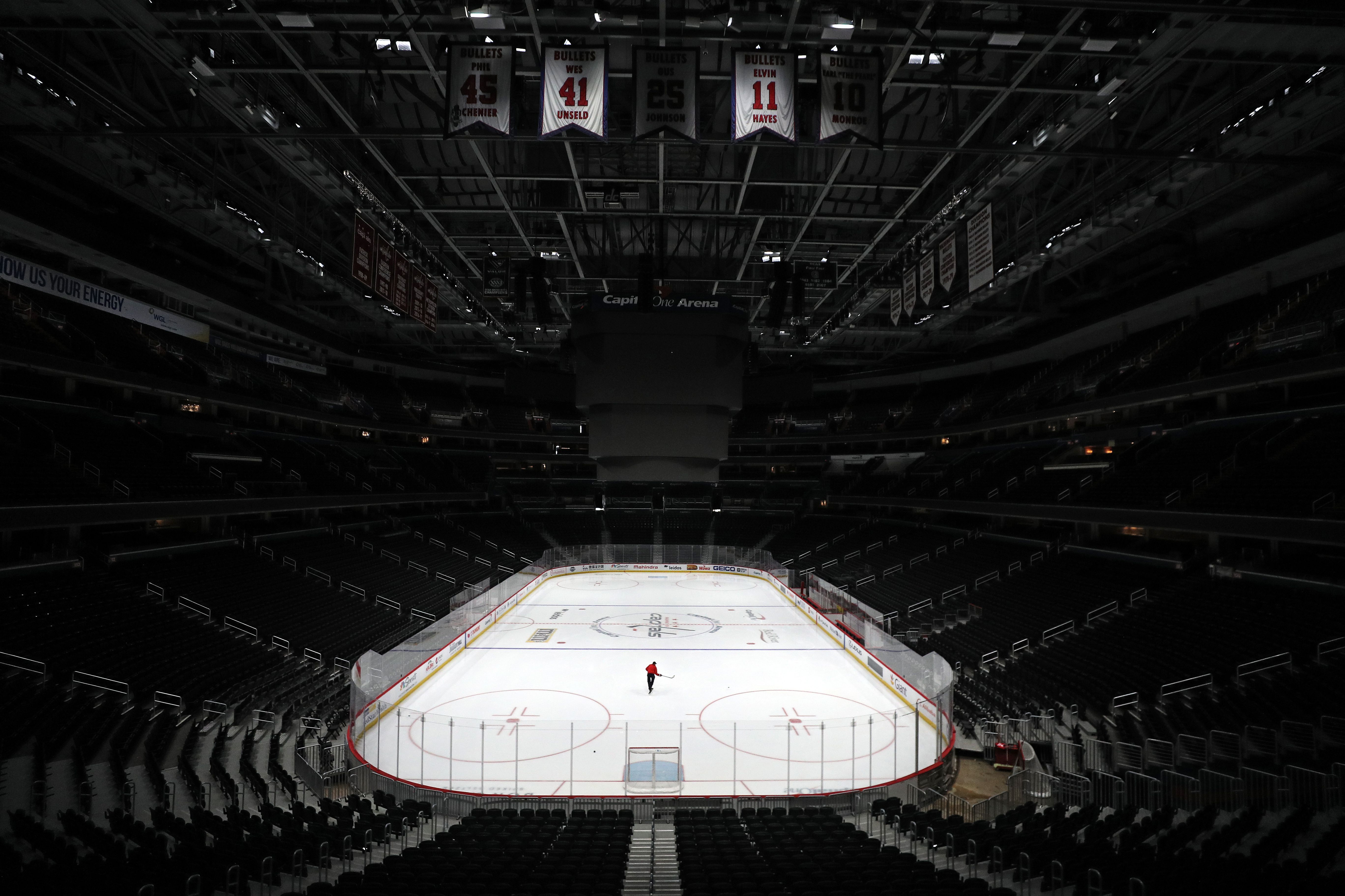 Empty NHL arena