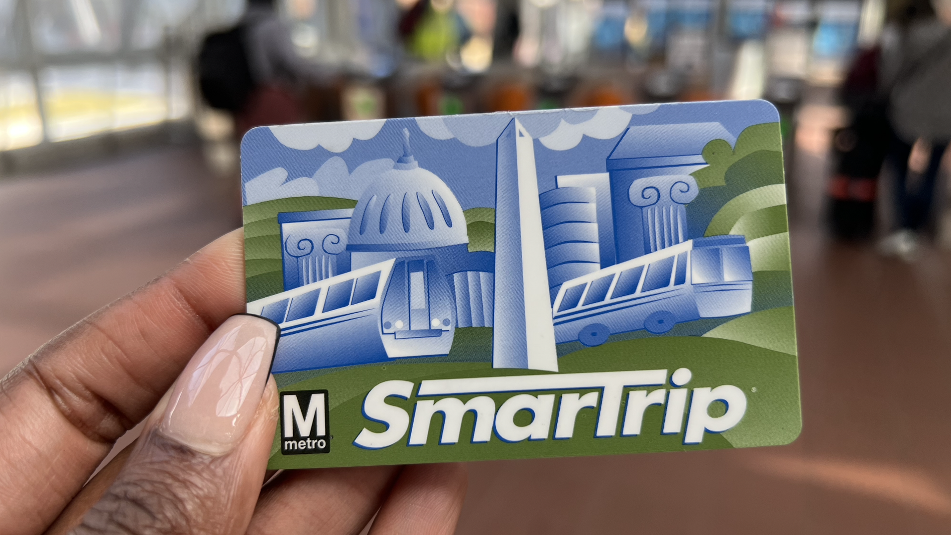 A SmartTrip Metro card.
