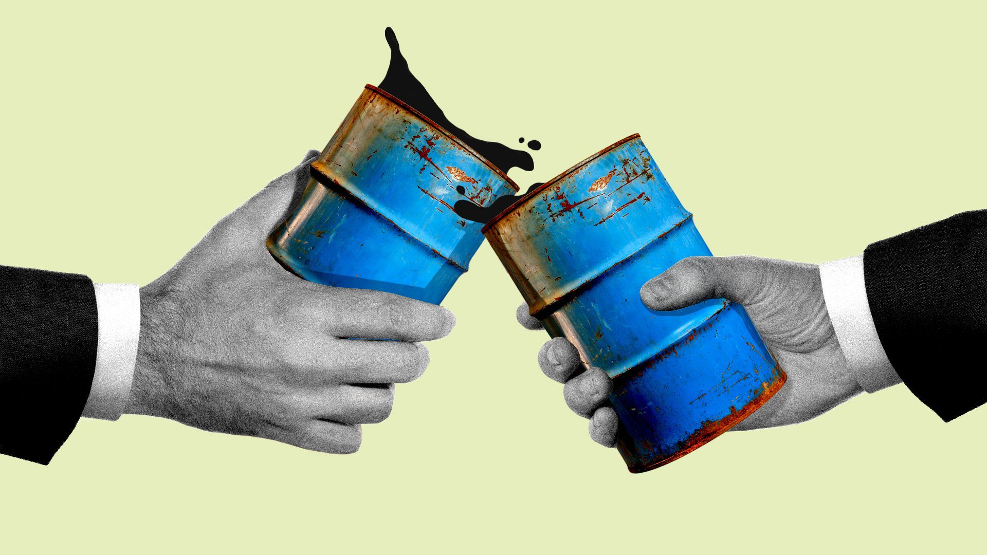 Illustration for story about oil price slide helping fuel-thirsty companies