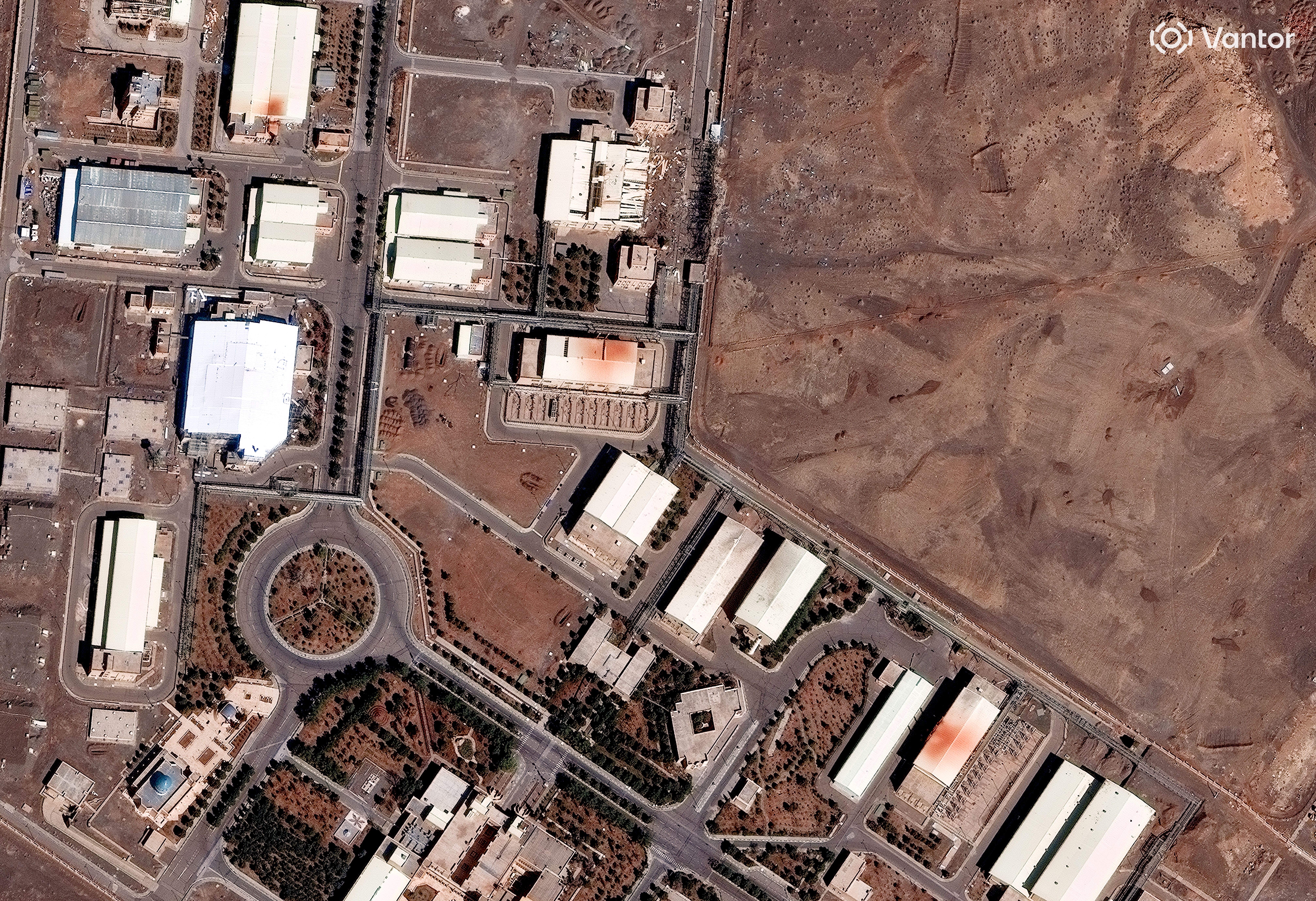 Satellite imagery shows the Natanz nuclear facility complex on March 1. Vantor via Getty Images