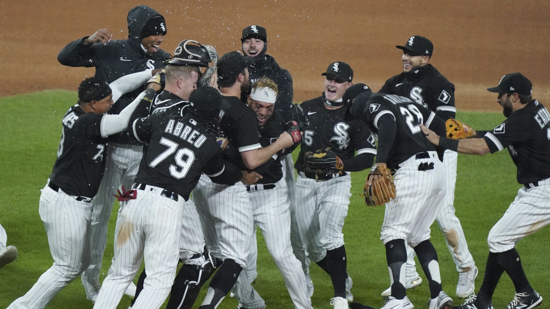 White Sox celebrating