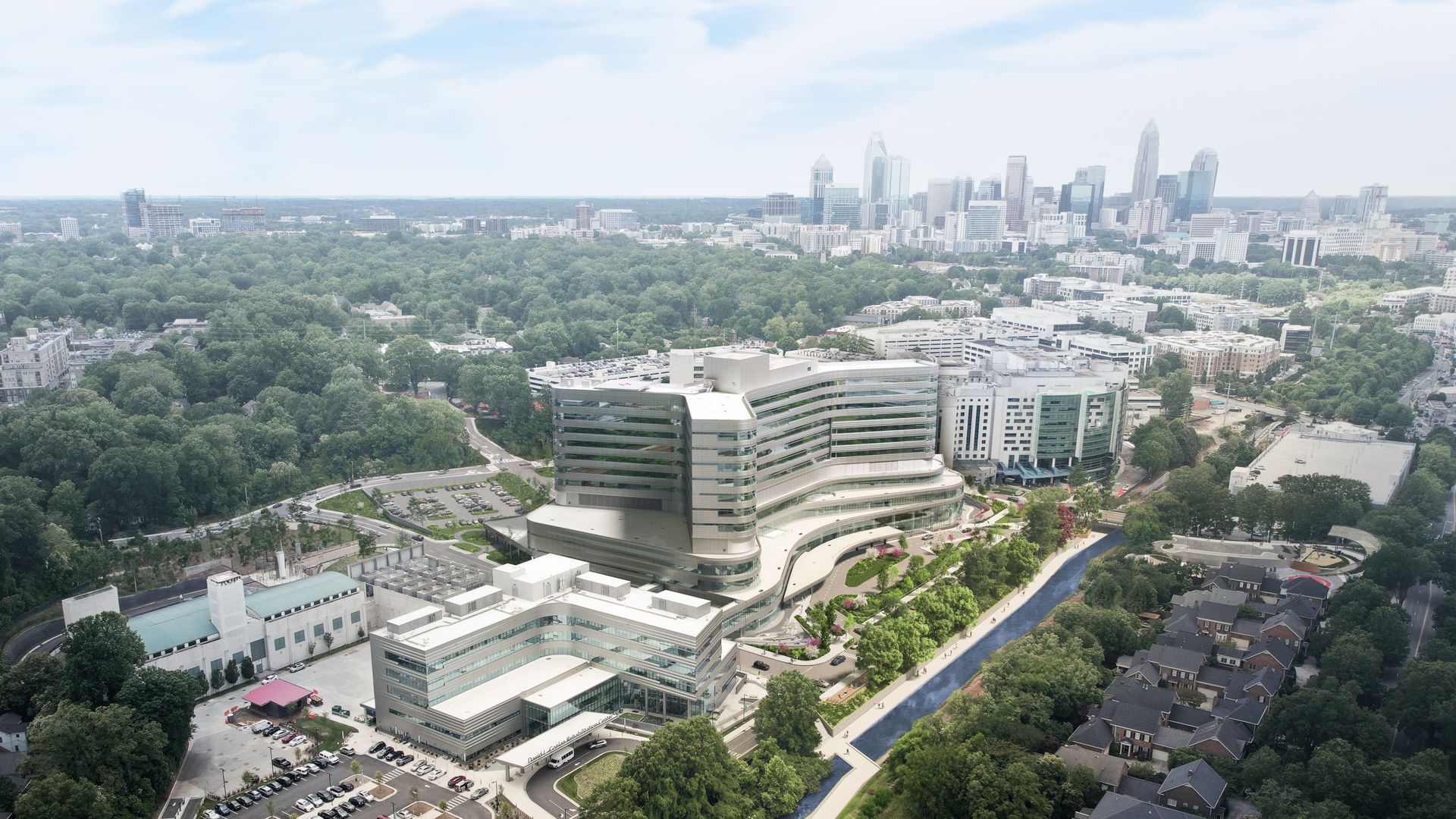 rendering of Atrium Health's medical school campus