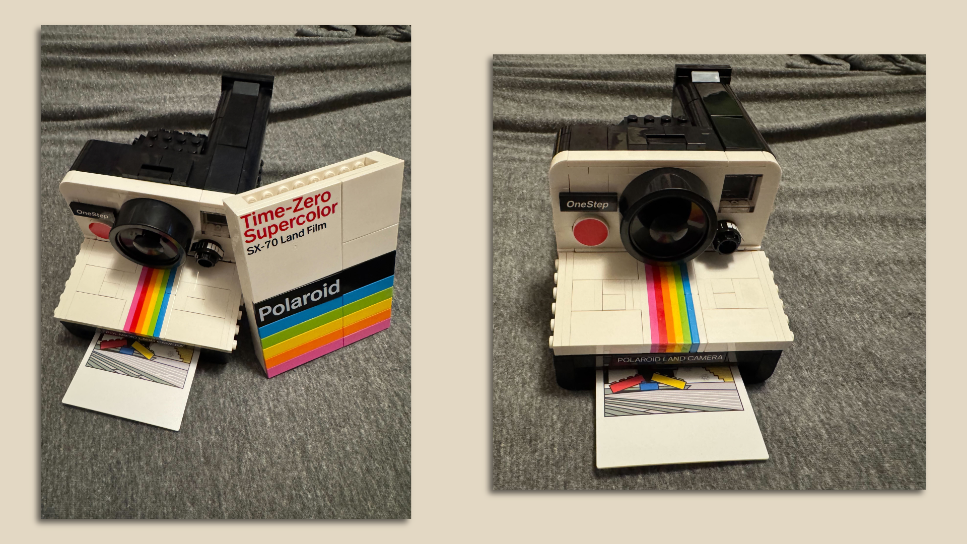 A Lego version of a Polaroid instant camera