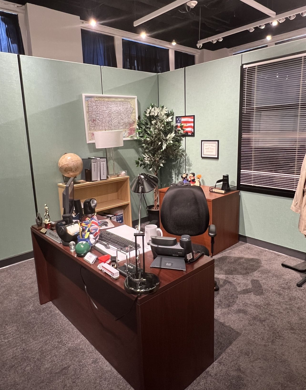 A recreation of Michael Scott’s office. 