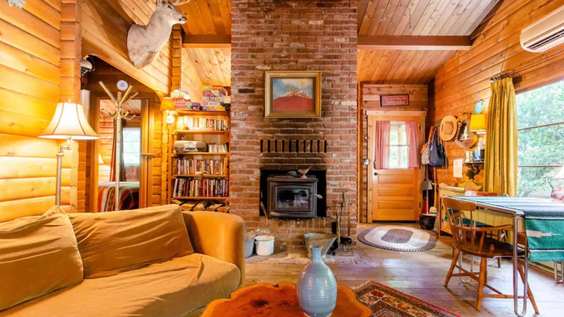 interior of a cozy cabin