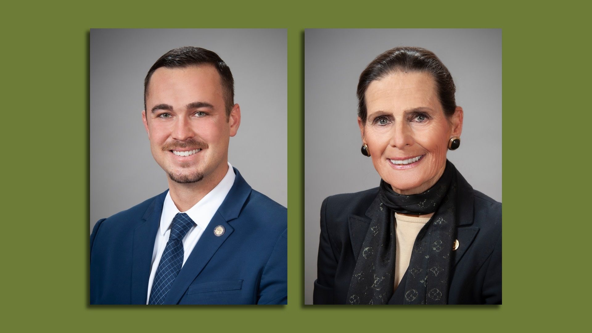 Photos of Ohio lawmakers Mike Loychik and Jean Schmidt.