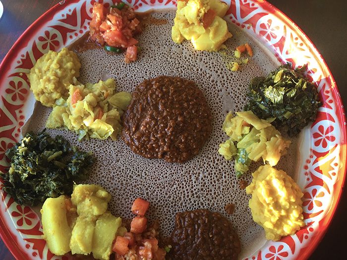 Abugida Ethiopian Restaurant Central Avenue Veggie Platter