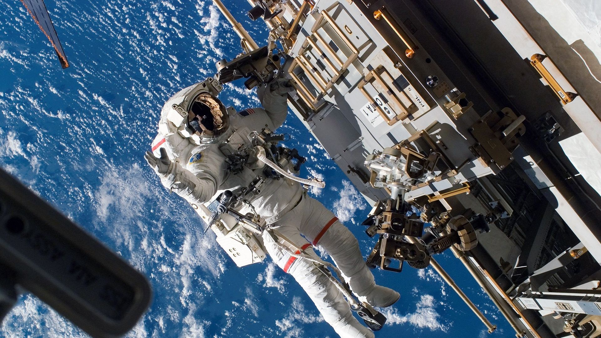 NASA astronaut in space