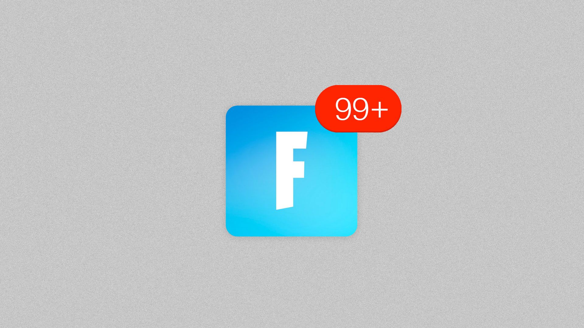 The Fortnite logo as an app icon with many notifications