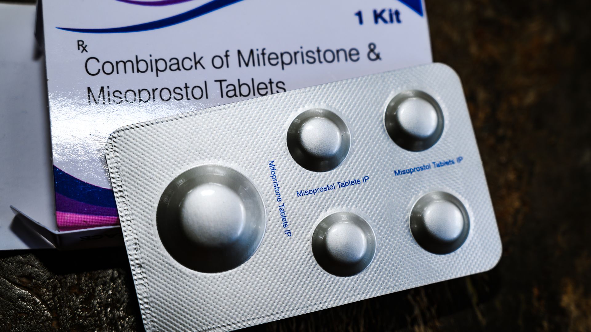 Photo of a packet of Mifepristone pills