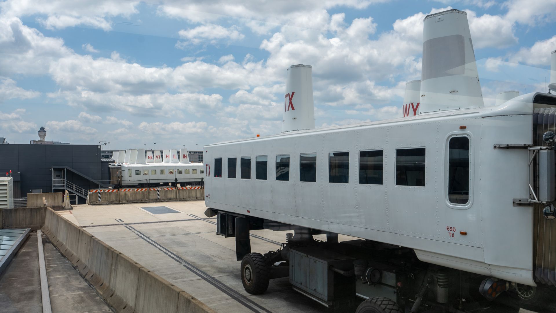 A people mover at Dulles International Airport (IAD) in Dulles, Virginia