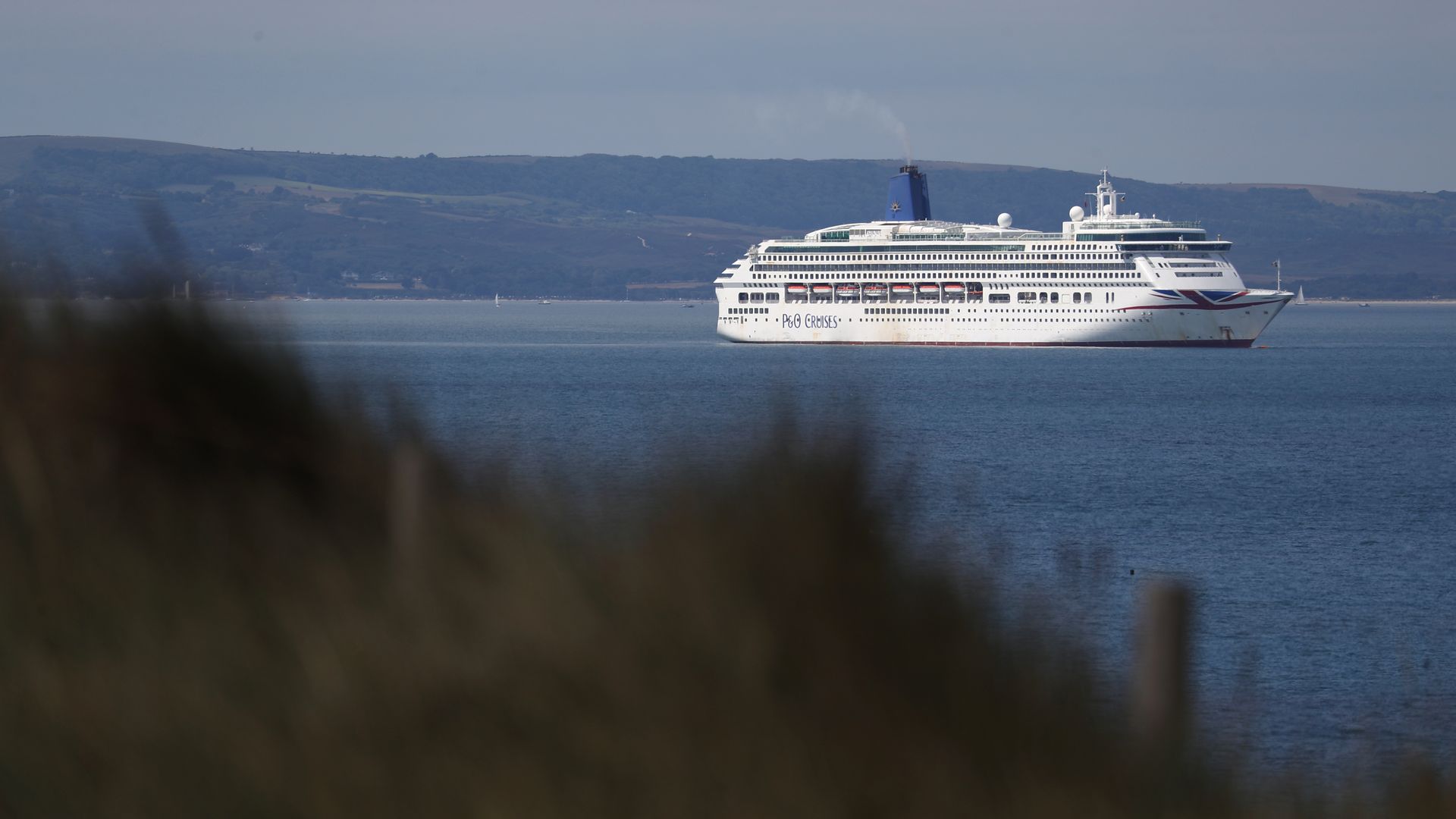 The P&O Cruise ship Aurora in Poole Bay, Dorse