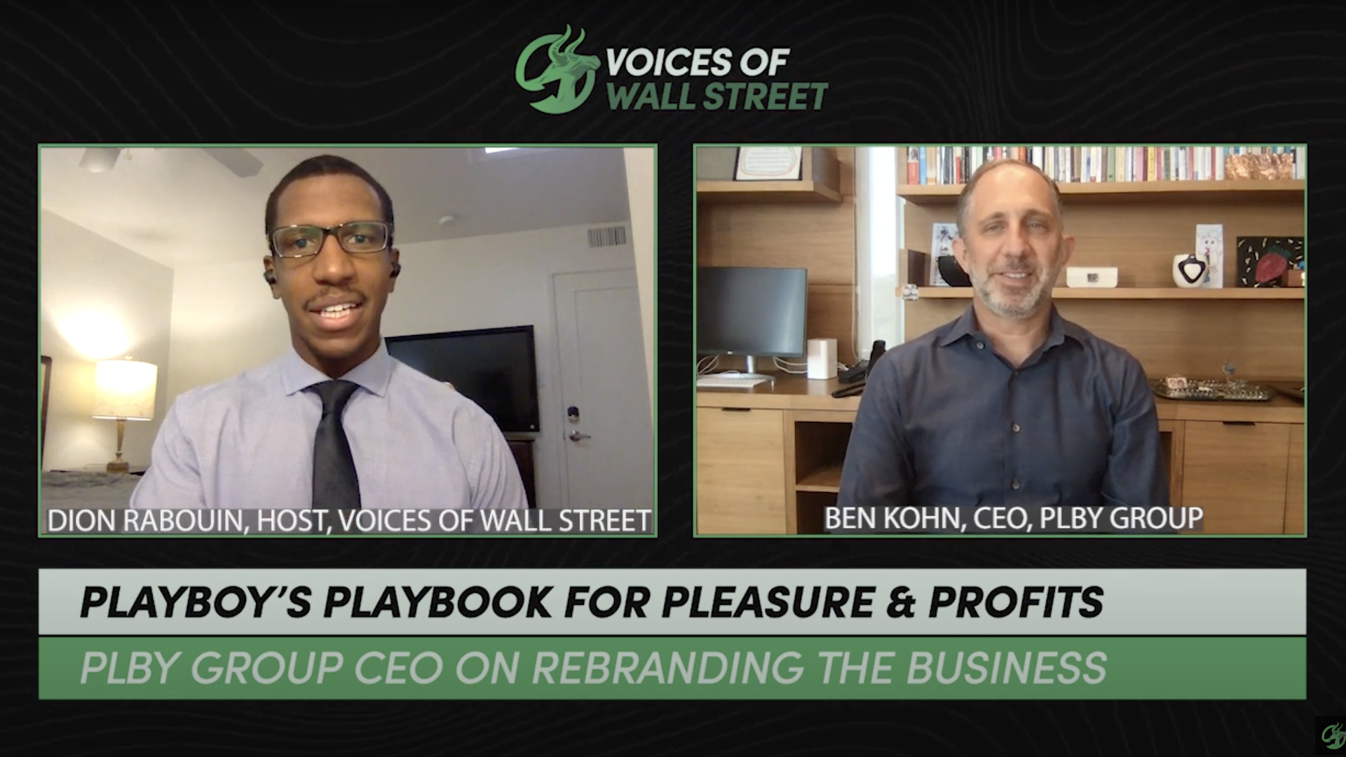 A screenshot of a video of Dion Rabouin interviewing Ben Kohn.