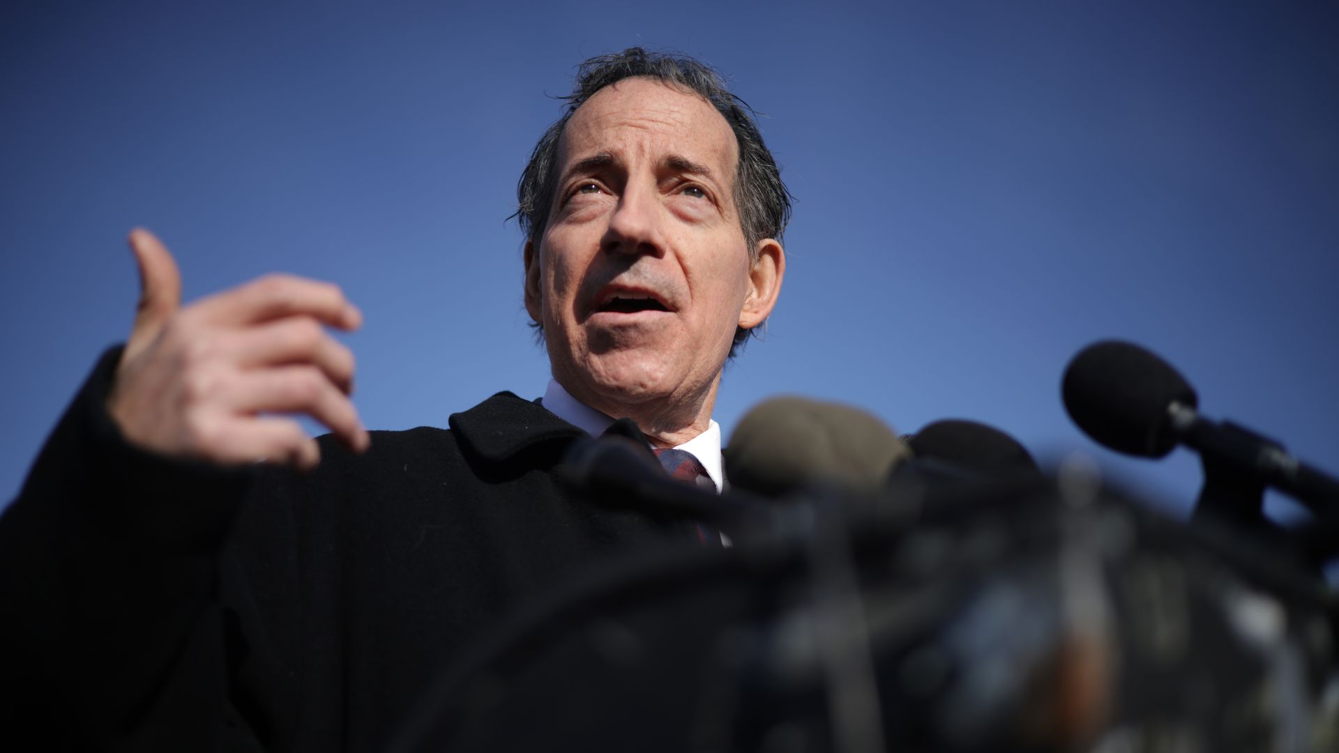 ep. Jamie Raskin (D-MD) speaks during a news conference outside the U.S. Capitol on January 5, 2024 in Washington, DC. Democrats held a news conference to mark the 3rd anniversary of the Jan 6 insurrection at the U.S. Capitol. (Photo by Alex Wong/Getty Images)