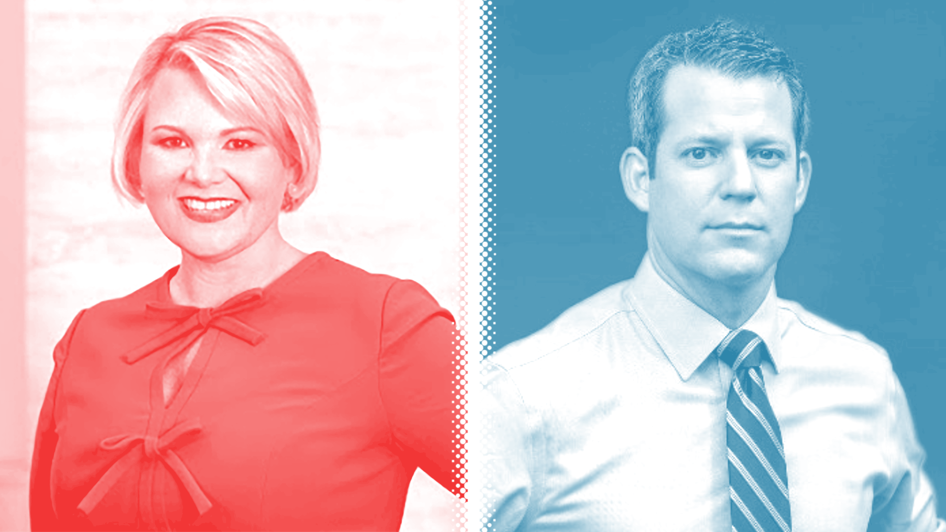 Photo illustration of Suzy Lopez and Andrew Warren.