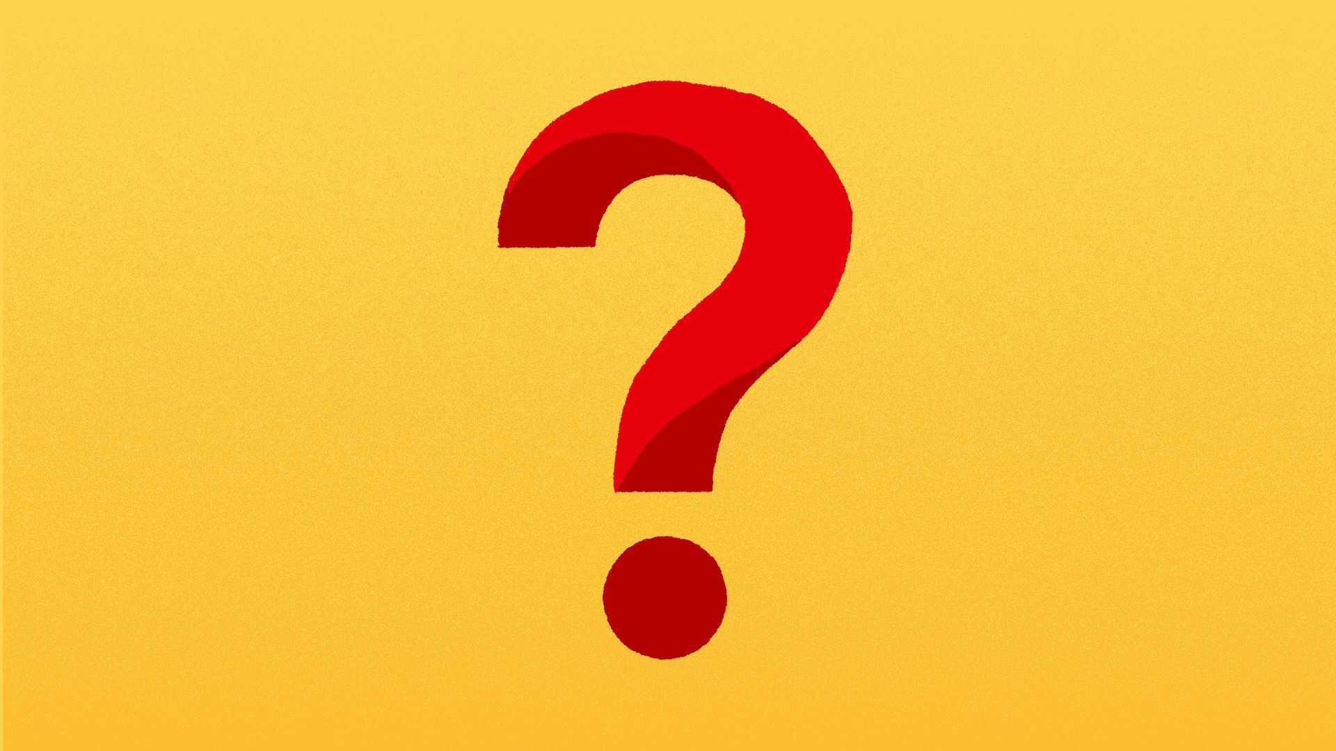 Illustration of a question mark in the style of the Netflix logo.