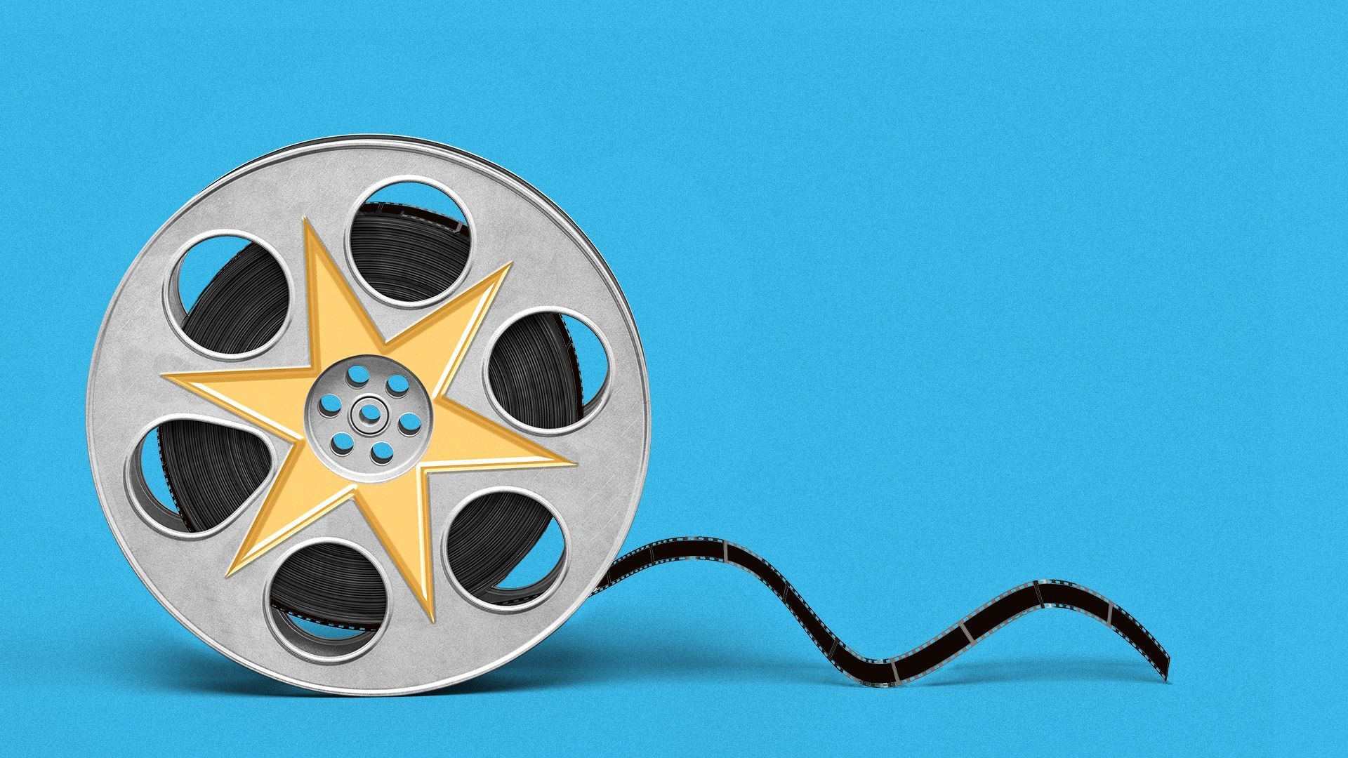 Illustration of the Chicago star on a film reel.