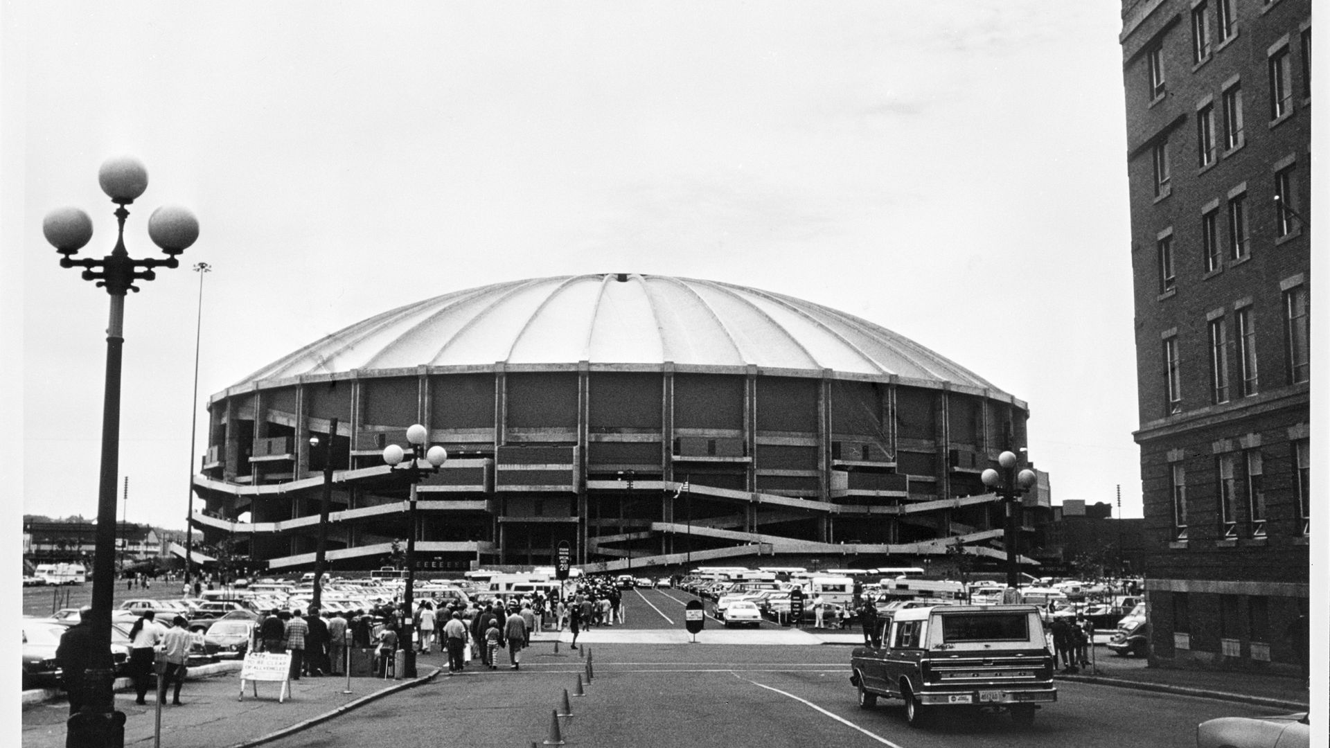 A photo of Seattle's Kingdome taken in 1976. 