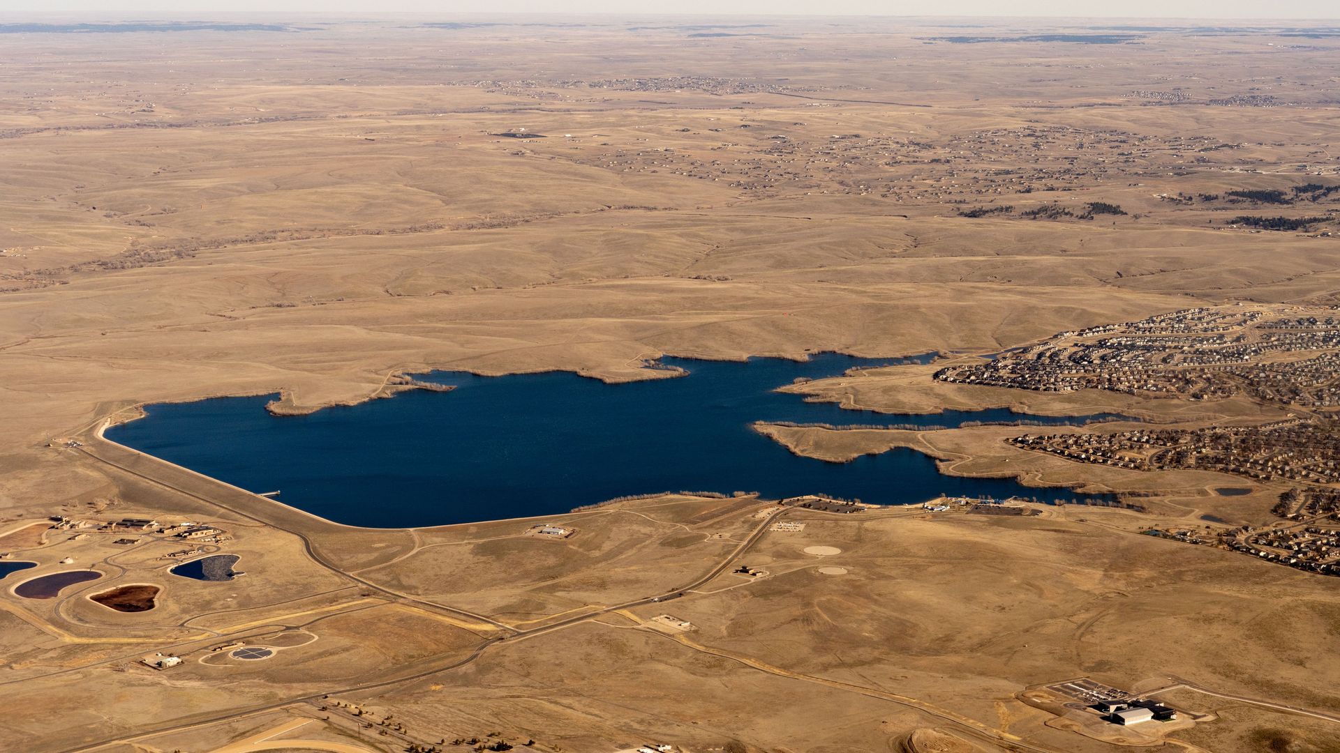 Aerial view of Aurora Reservoir looking east. Photo: Marli Miller/UCG/Universal Images Group via Getty Images