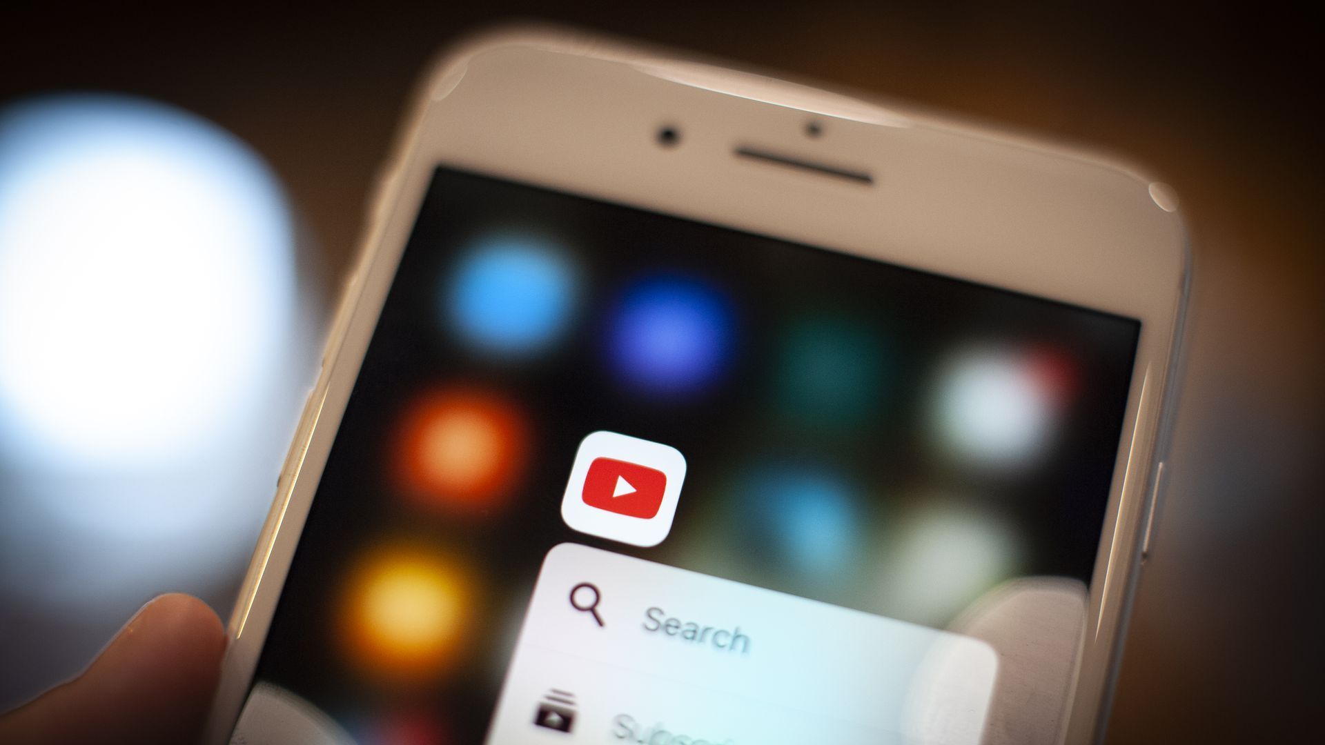 YouTube app on a phone