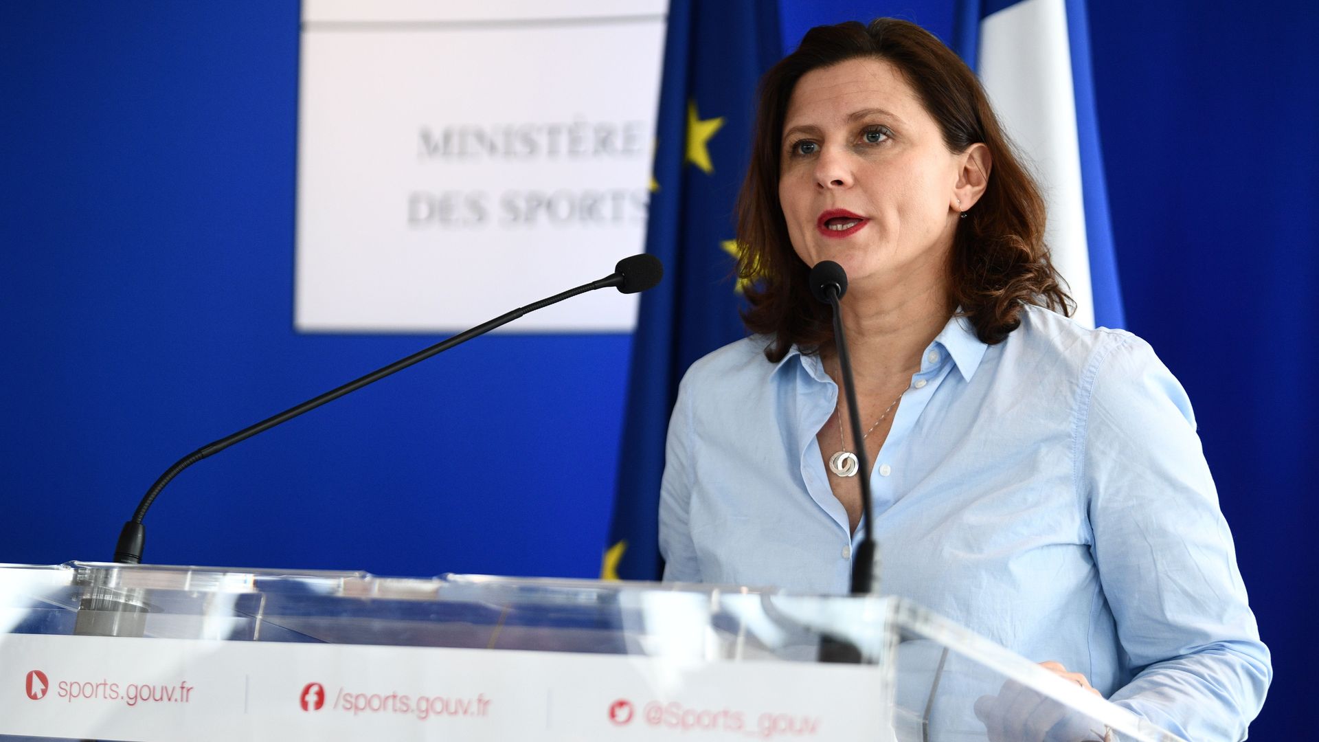 Picture of French Sports Minister Roxana Maracineanu