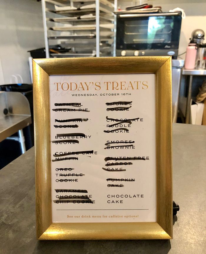 treats menu at the batch house bakery