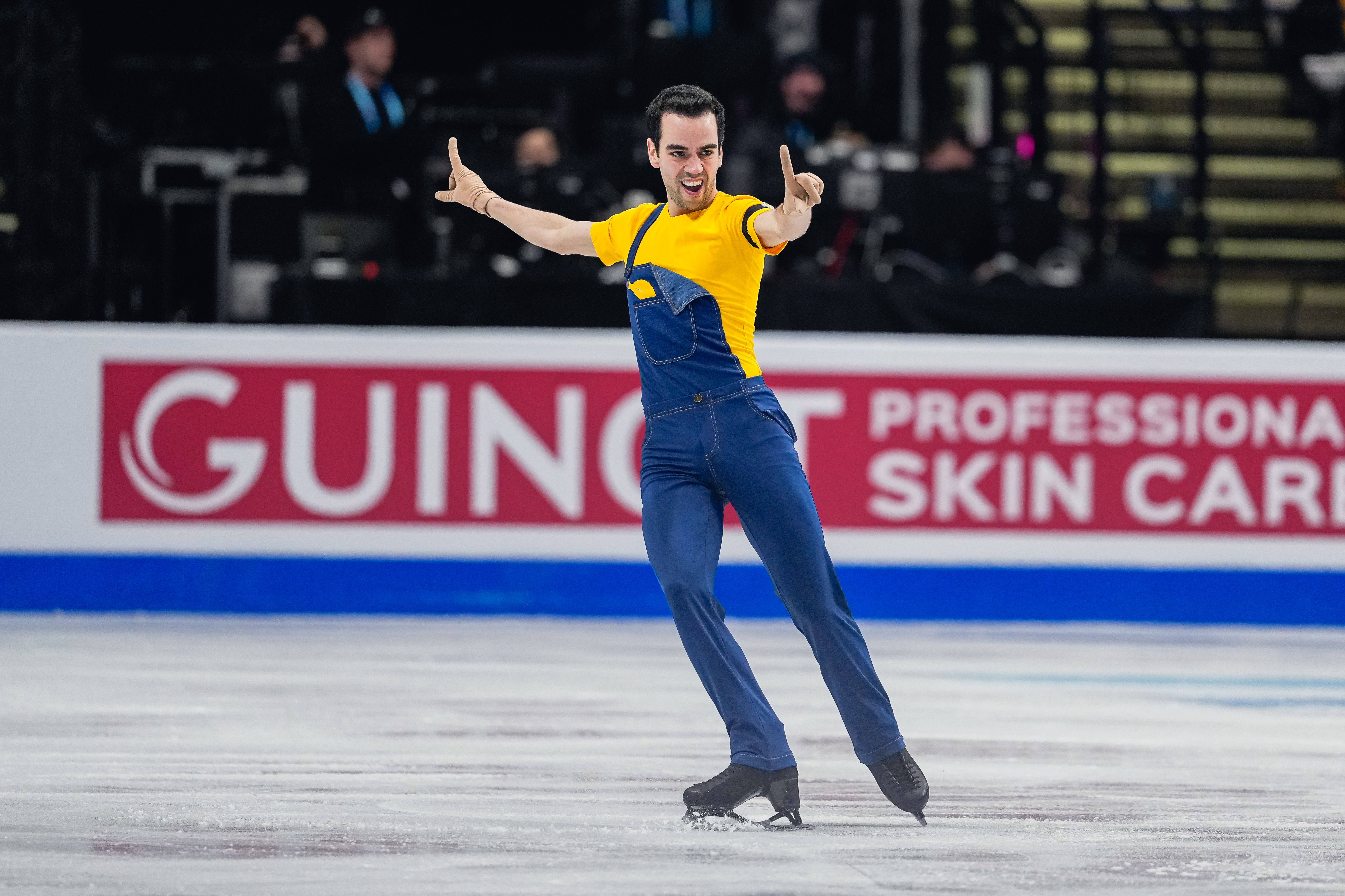 Tomas-Llorenc Guarino Sabate of Spain competes in the Men's Short Program during the ISU European Figure Skating Championships 2026 at Utilita Arena Sheffield in Sheffield, United Kingdom, on January 15, 2026. (Photo by Yuan Tian/NurPhoto via Getty Images)