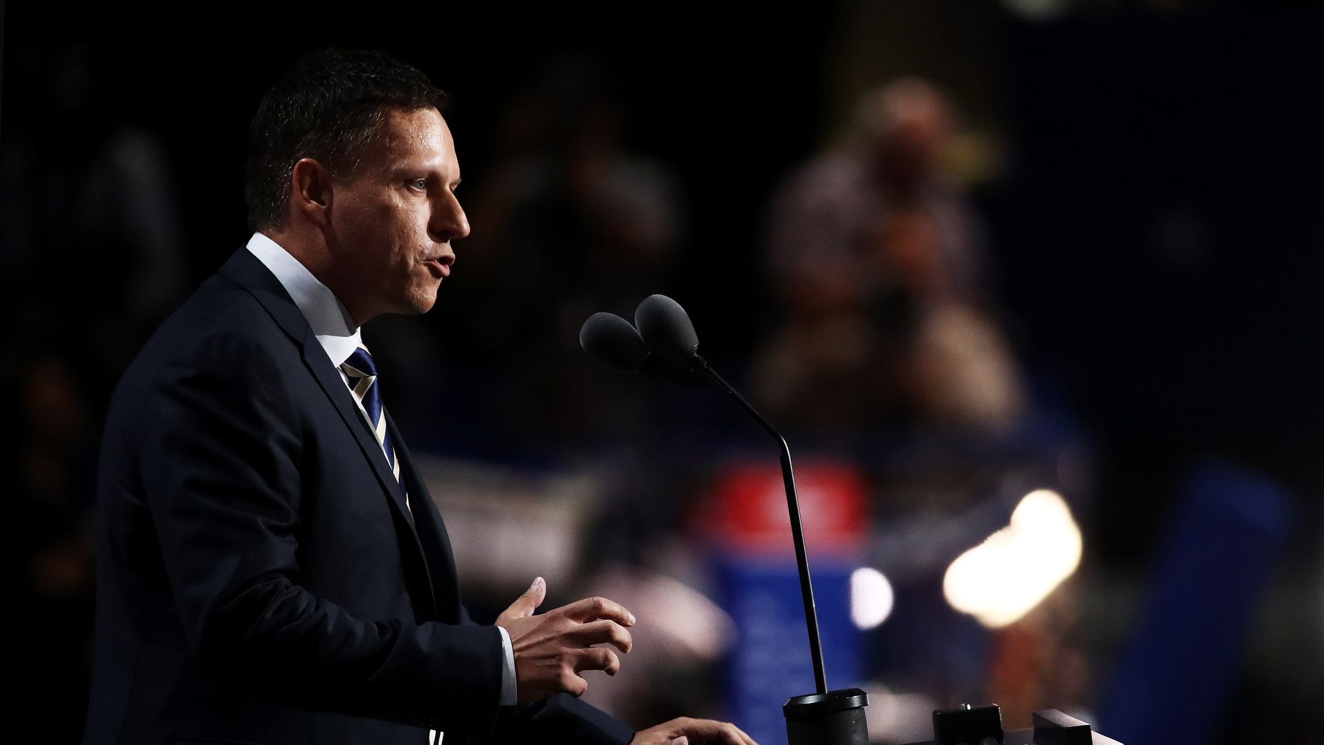 Peter Thiel speaking at the National Republican Convention