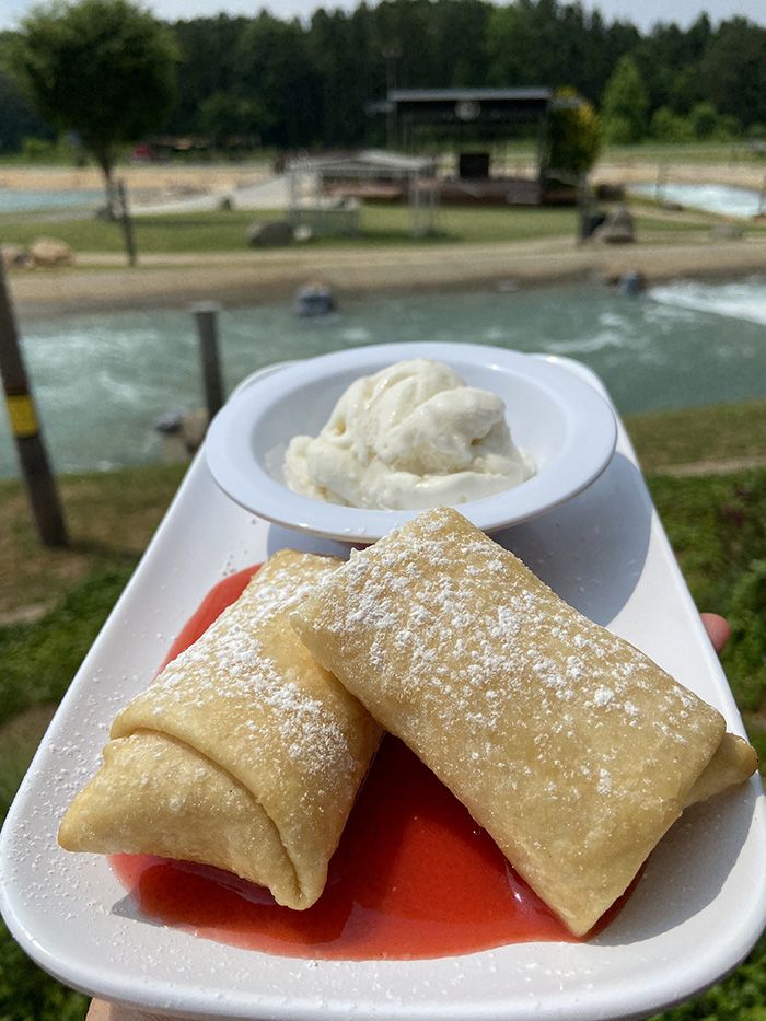 U.S National Whitewater Center fried cheesecake from River's Edge.