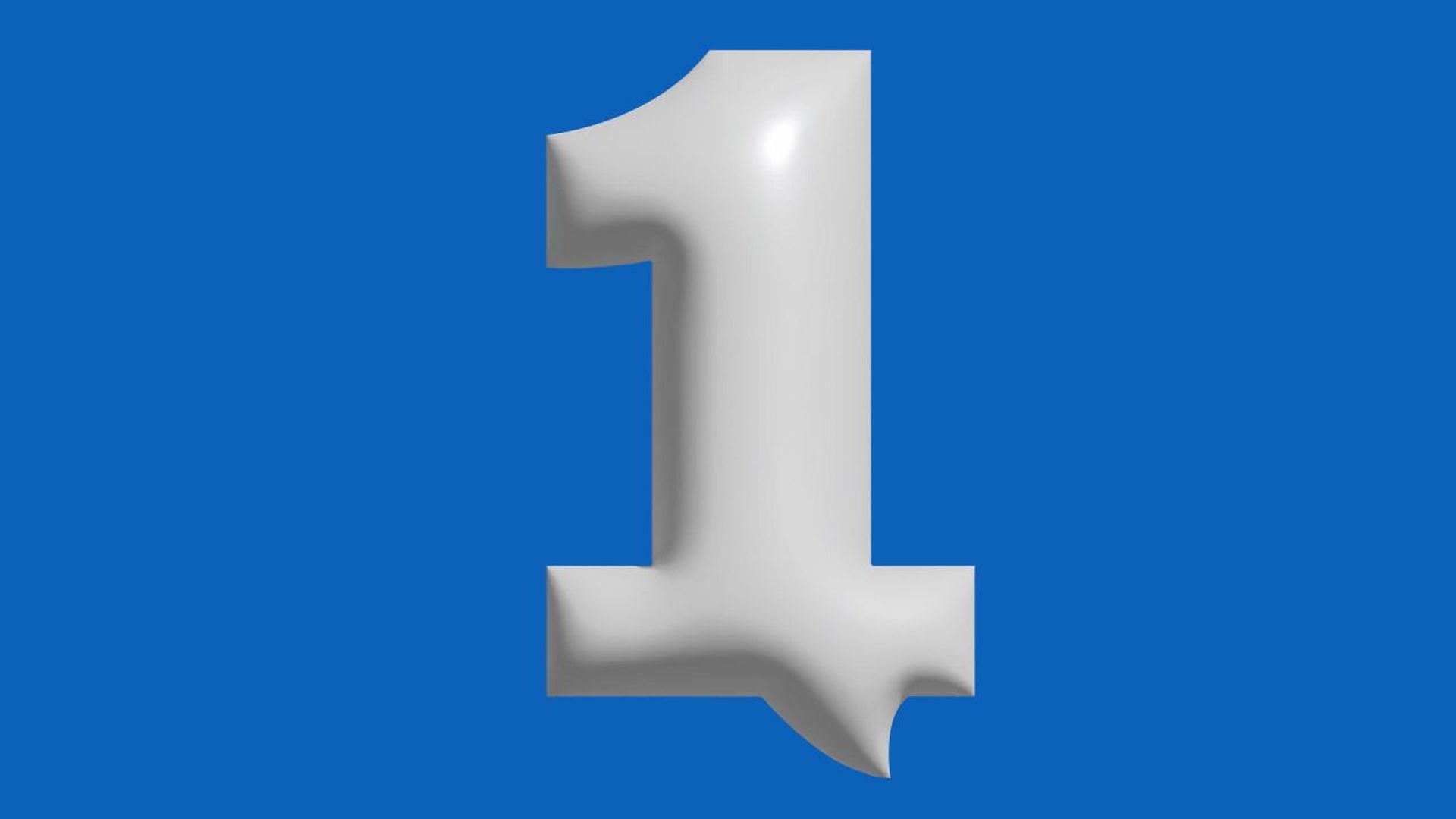 Illustration of a speech bubble shaped like the number one