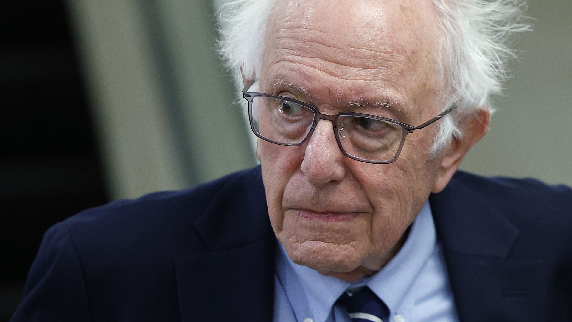 U.S. Sen. Bernie Sanders (I-VT) walks to his office at the U.S. Capitol on March 25, 2025 in Washington, DC.