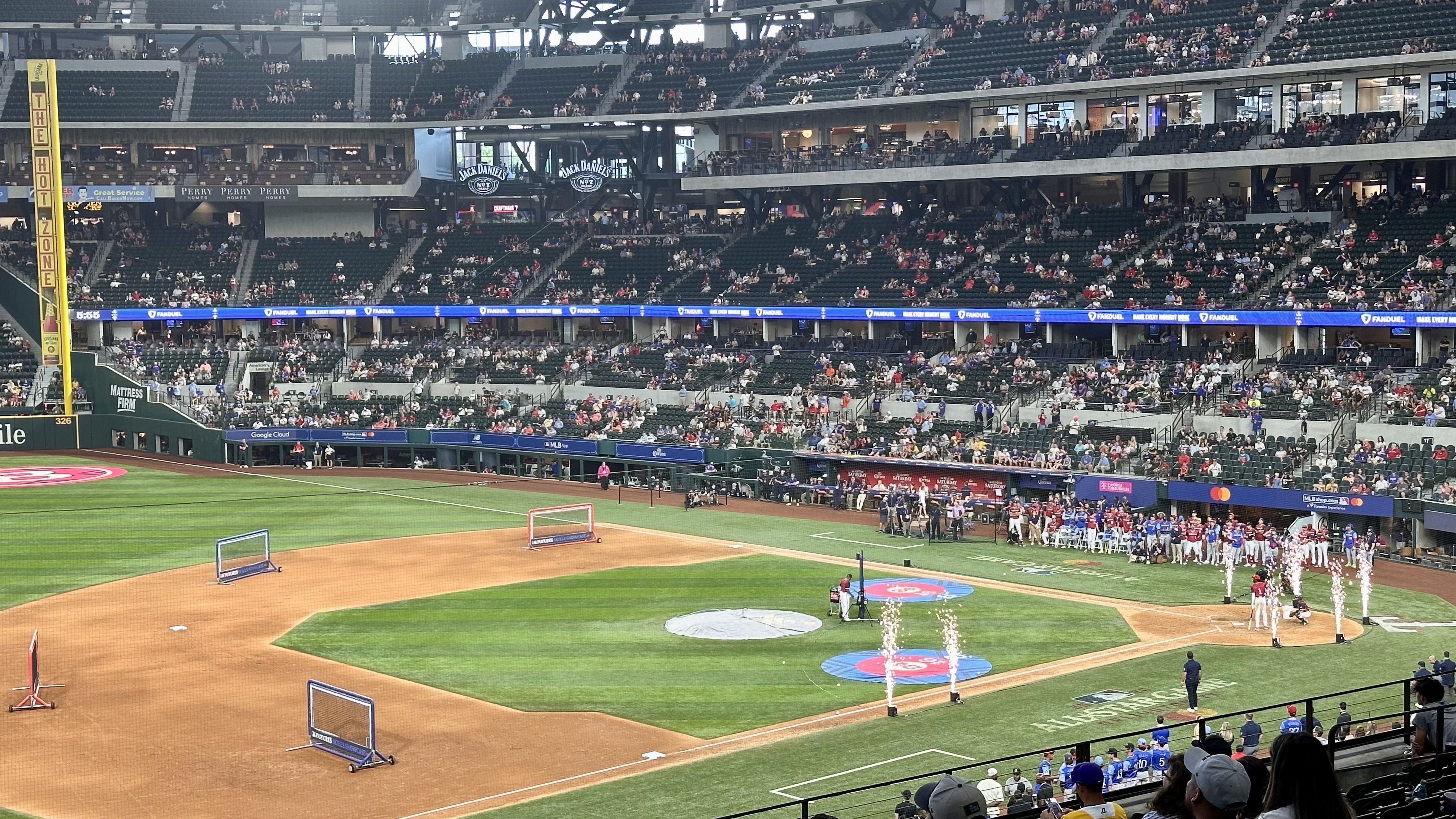 A photo from the skills showcase at the mlb all-star week