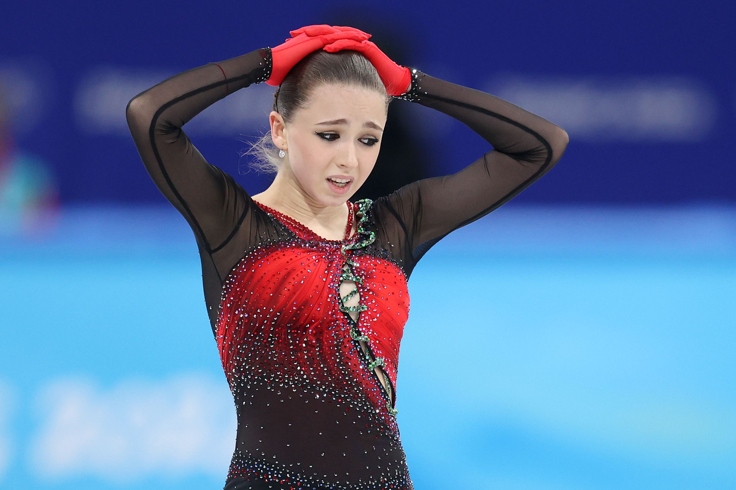 Russian Olympic Committee figure skater Kamila Valieva at the 2022 Winter Olympic Games in Beijing, China. 