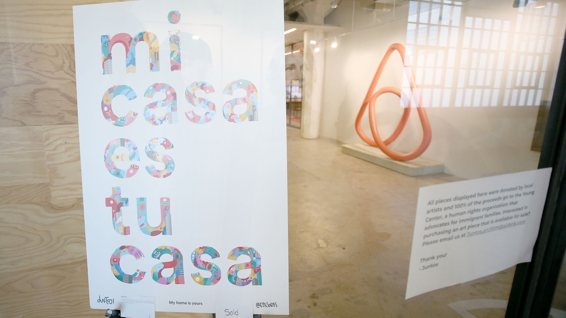 Airbnb signage on display at WIRED25 Work: Inside San Francisco's Most Innovative Workplaces.