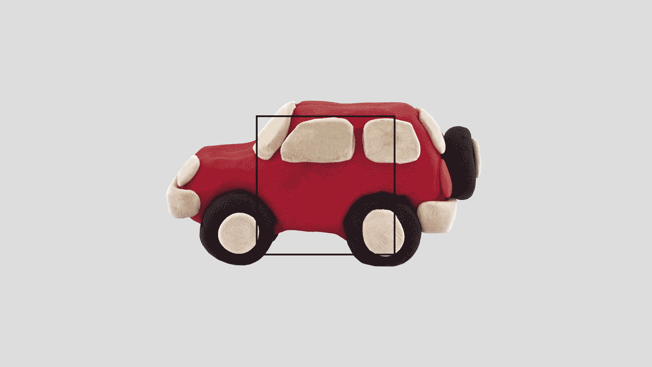 Illustration of a clay car being squished into a box