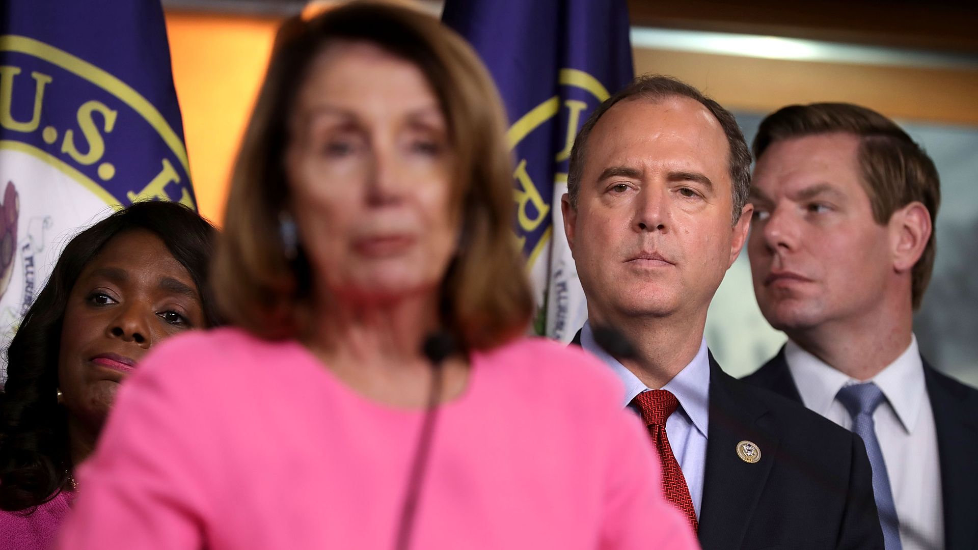 Nancy Pelosi, Adam Schiff and Eric Swalwell