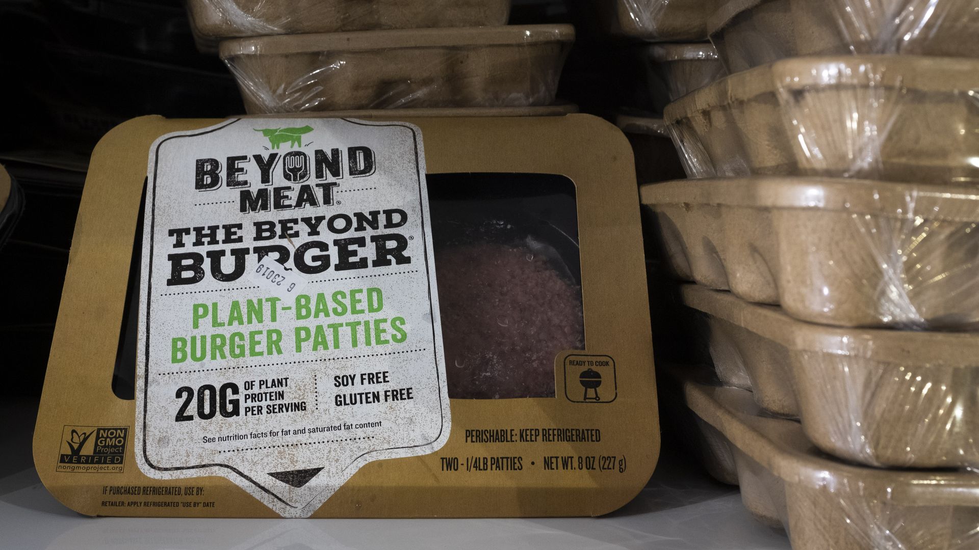 Beyond Meat packages. 