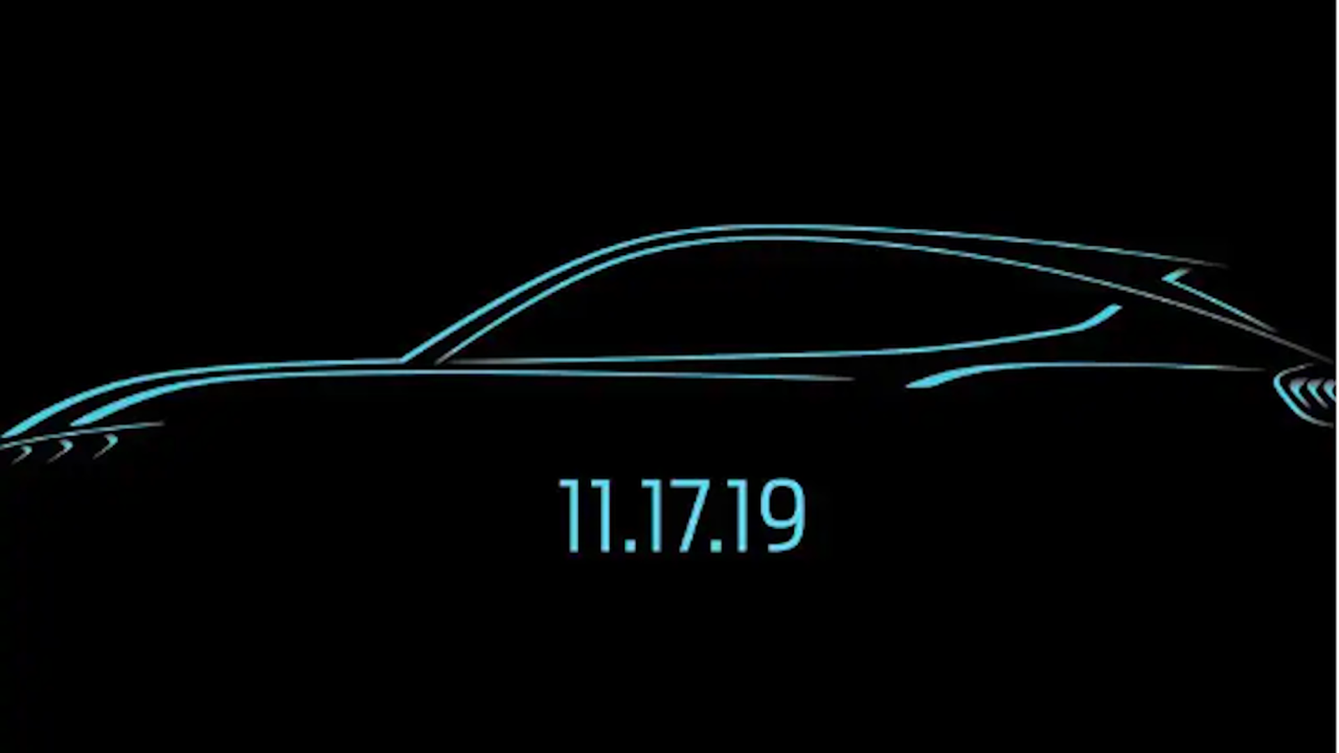 A teaser for Ford's new electric vehicle