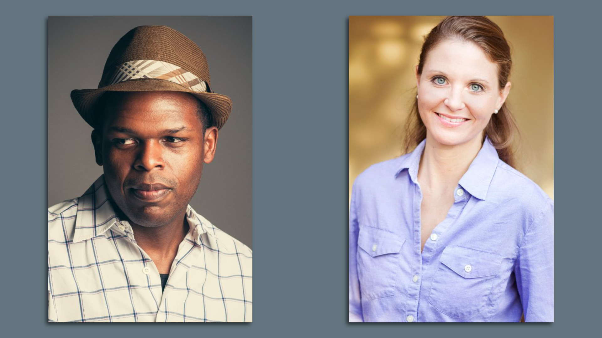 Photo shows side-by-side headshots of Maurice Ruffin and Sarah Guillory