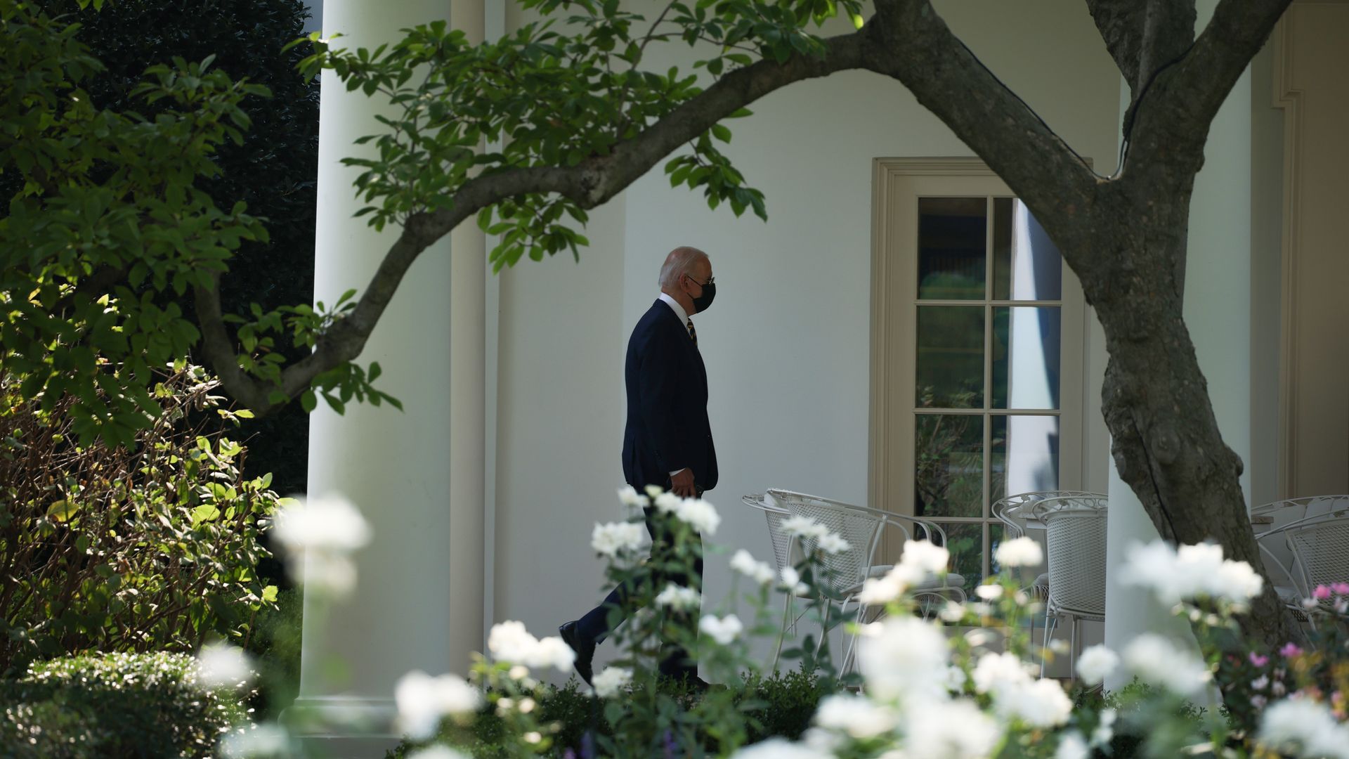 U.S. President Joe Biden walks to the Oval Office