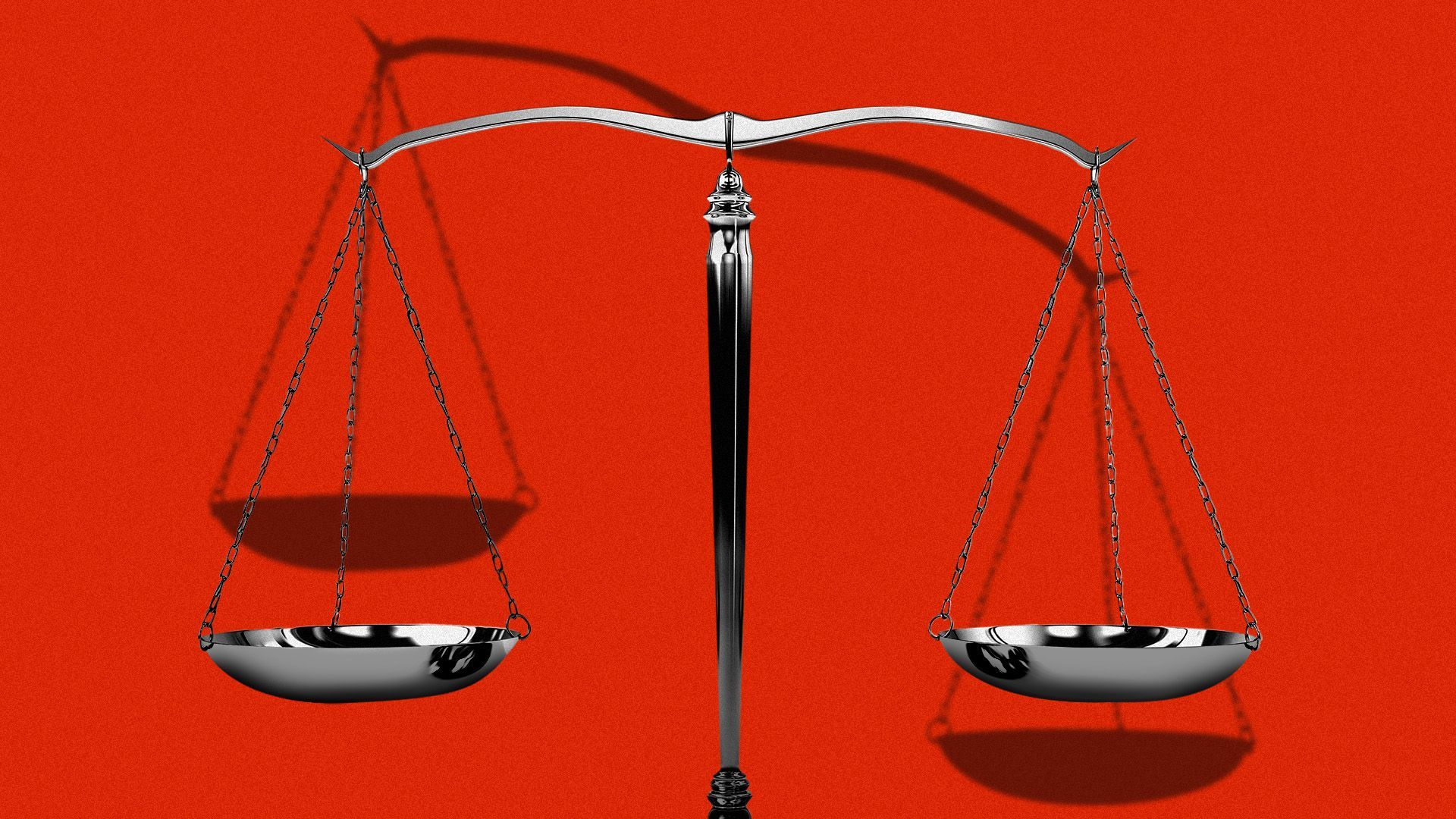 Illustration of an even scale casting an uneven shadow