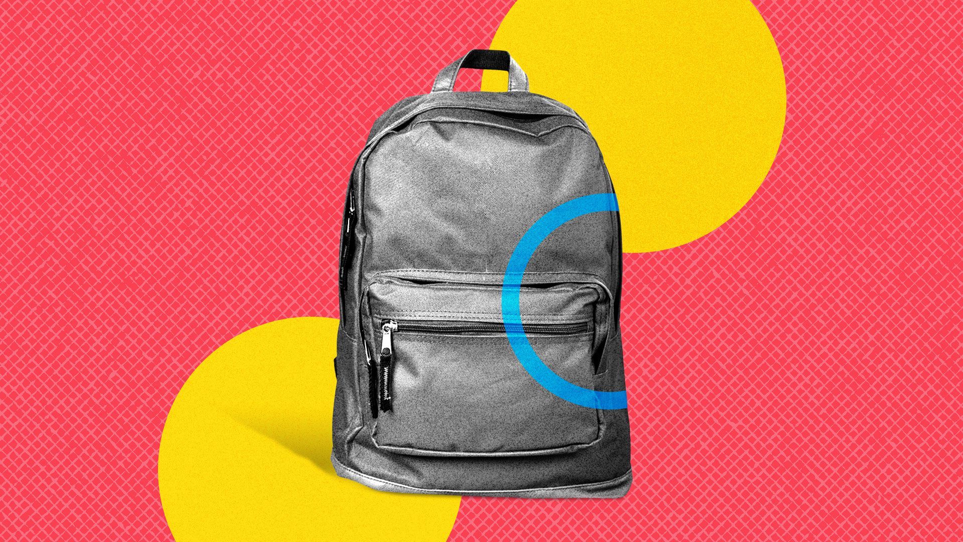 Illustration of backpack with circles