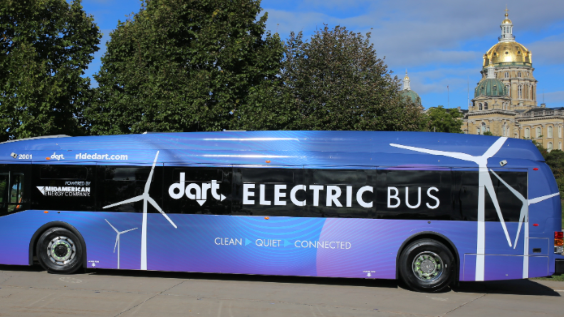 A photo of an electric bus.