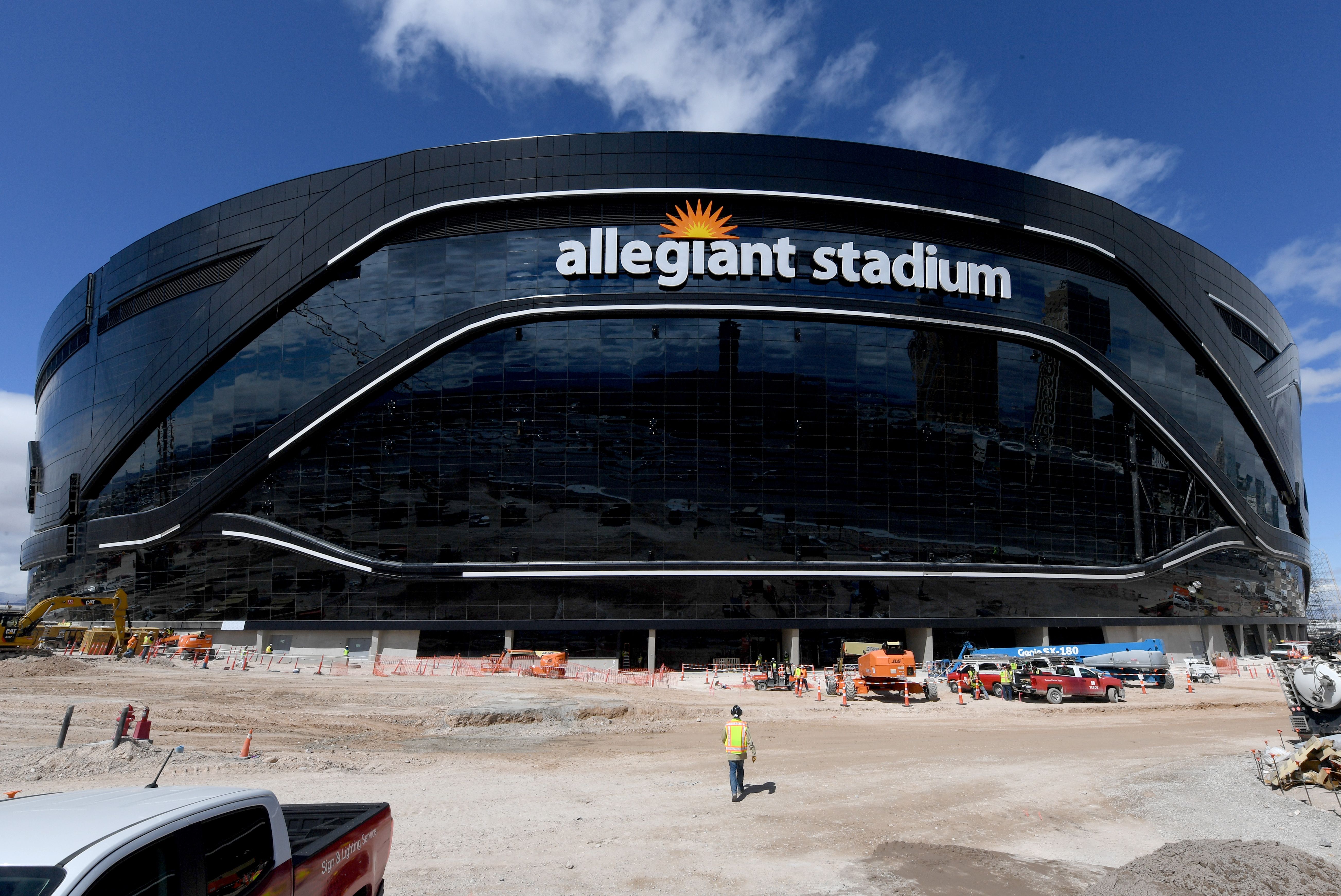 Allegiant Stadium construction