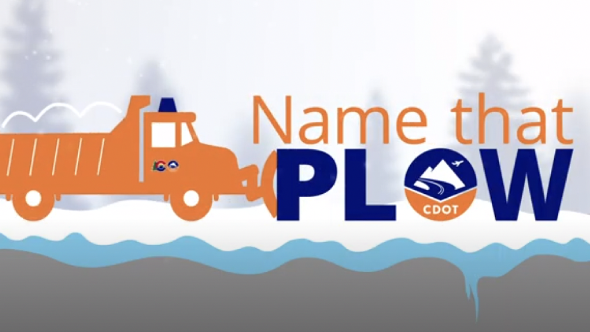 Illustration with a snowplow