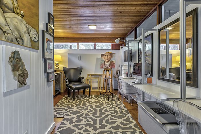 home tour mid century modern lake wylie art studio